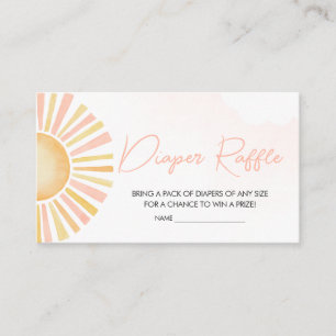 Carte D'accompagnement Un petit rayon de soleil Baby shower Déchets Raffl