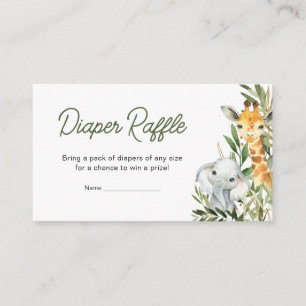 Carte D'accompagnement Un Petit Sauvage Un Baby shower Safari Déchets Raf