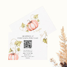 Un petit site de Baby shower Citrouille code QR