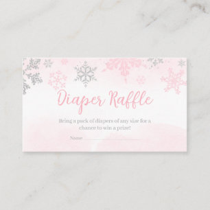 Carte D'accompagnement Un Petit Snowflake Baby shower Rose Déchets Raffin