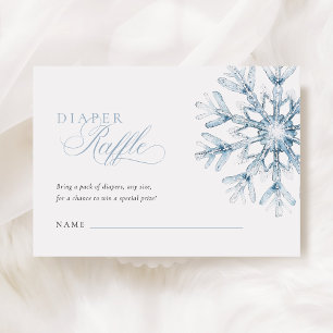 Carte D'accompagnement Un Petit Snowflake Boy Baby shower Déchets Raffle