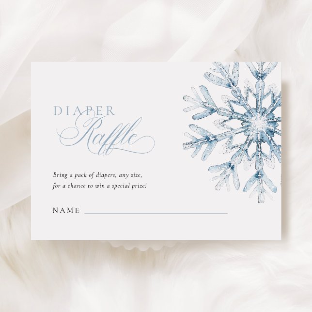 Carte D'accompagnement Un Petit Snowflake Boy Baby shower Déchets Raffle (Créateur téléchargé)
