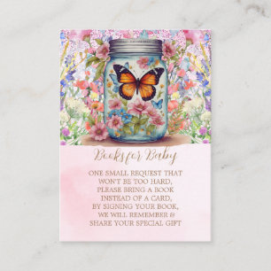 Carte D'accompagnement Un peu d'amour dans un baby shower papillon en pot