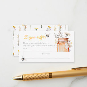 Carte D'accompagnement Un peu de miel en chemin Aquarelle Baby Shower