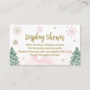 Carte D'accompagnement Un peu de neige Baby shower de Noël Affichage Douc