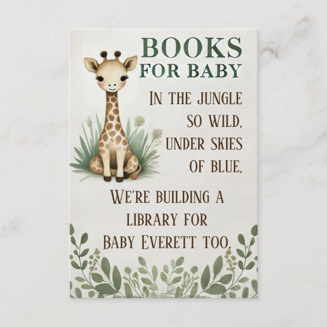 Carte D'accompagnement Un Peu Sauvage (Devant)