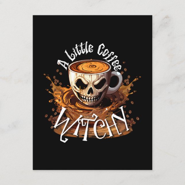 Carte D'accompagnement Un peu sorcière café (Devant)