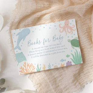 Carte D'accompagnement Under the Sea Ocean Baby shower Livres pour bébé