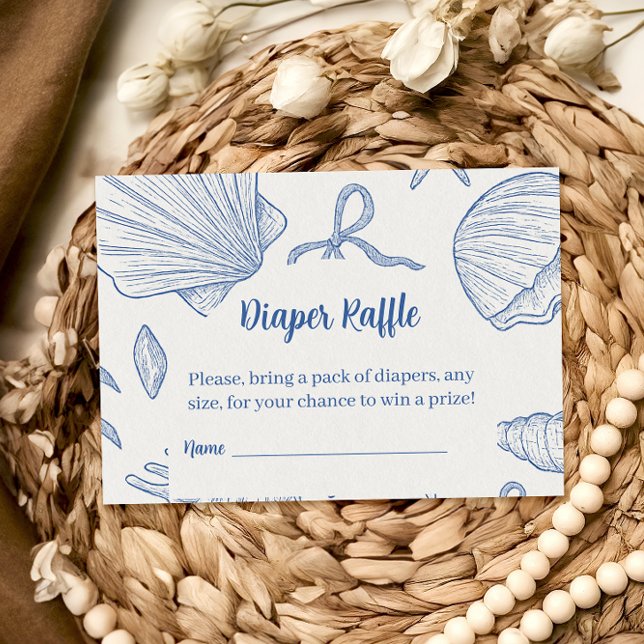 Carte D'accompagnement Under The Sea You Soon Blue Boy Baby Shower Diaper (Créateur téléchargé)