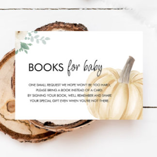 Carte D'accompagnement Une Demande De Baby shower Un Peu Citrouille