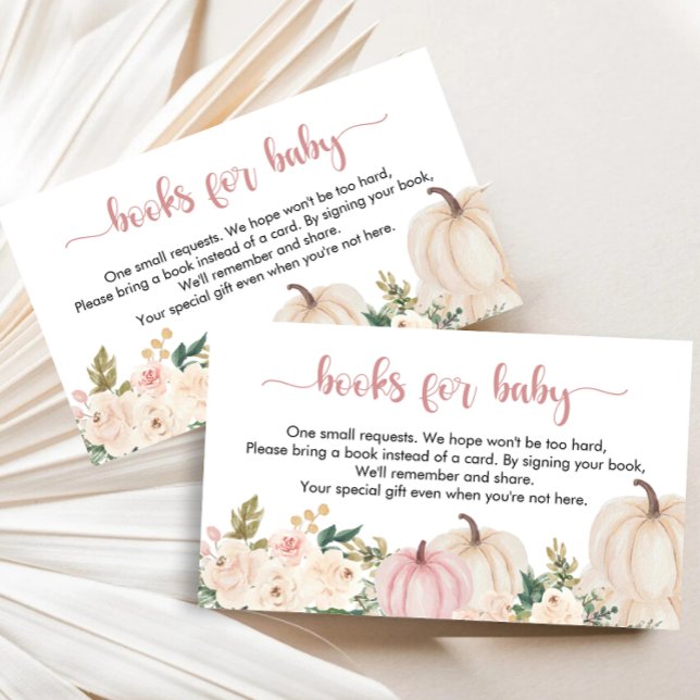 Carte D'accompagnement Une Demande De Baby shower Un Peu Citrouille (Créateur téléchargé)