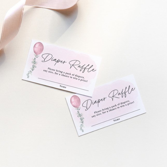 Carte D'accompagnement Une douce fille Baby shower Déchets Raffle (Créateur téléchargé)