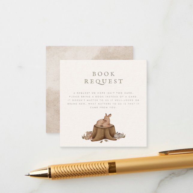 Carte D'accompagnement Une fois sur une demande de livre de bois (Devant/Arrière en situation)