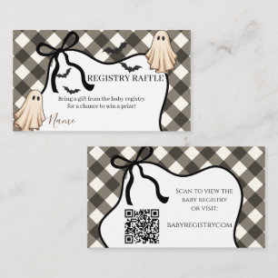 Carte D'accompagnement Une liste de naissance pour un bébé Halloween Un P