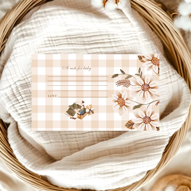 Carte D'accompagnement Une note de Baby shower d'oie sotte pour bébé (Créateur téléchargé)