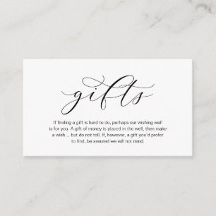 Carte D'accompagnement Une note sur les cadeaux, belle élégance luxueuse