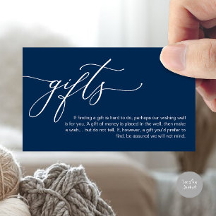 Carte D'accompagnement Une note sur les cadeaux, fonds de lune de miel