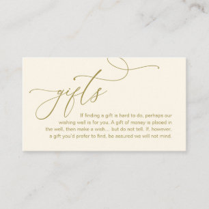 Carte D'accompagnement Une Note Sur Les Cadeaux, Mariage Romantique Moder