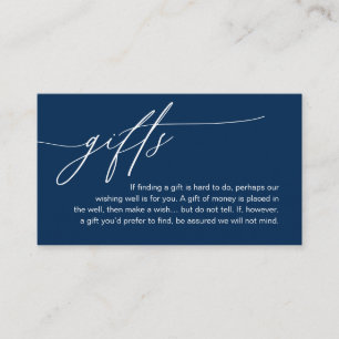 Carte D'accompagnement Une Note Sur Les Cadeaux, Mariage Romantique Moder