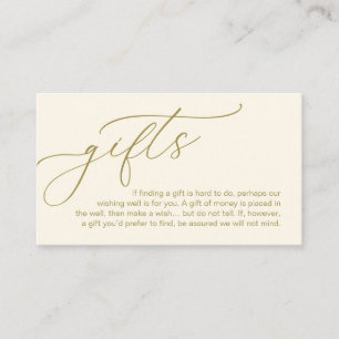Carte D'accompagnement Une Note Sur Les Cadeaux, Mariage Romantique Moder