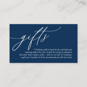 Carte D'accompagnement Une Note Sur Les Cadeaux, Mariage Romantique Moder