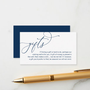 Carte D'accompagnement Une Note Sur Les Cadeaux, Mariage Romantique Moder