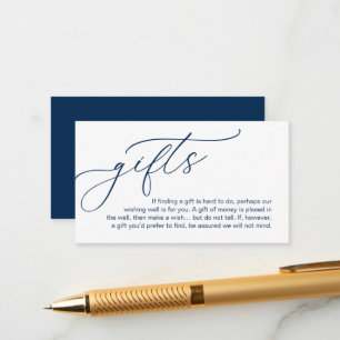 Carte D'accompagnement Une Note Sur Les Cadeaux, Mariage Romantique Moder