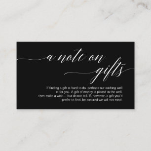 Carte D'accompagnement Une note sur les cadeaux, Modern Classy Script