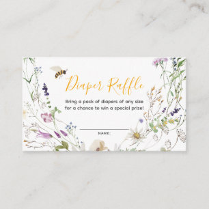 Carte D'accompagnement Une petite abeille Baby Shower Tirage au sort de c