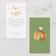 Une petite Baby Shower de citrouille d'automne Ver