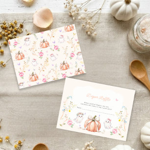 Carte D'accompagnement Une petite chouette mignonne rose Baby Shower d'Oc