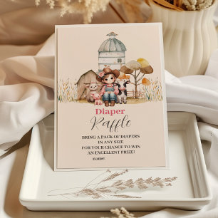 Carte D'accompagnement Une Petite Femme Est En Route ! Diapper Raffle