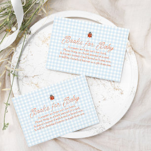 Carte D'accompagnement Une petite fête de bébé coccinelle à carreaux Love