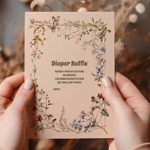 Carte D'accompagnement Une petite Fleur sauvage Baby shower Enclouse Card