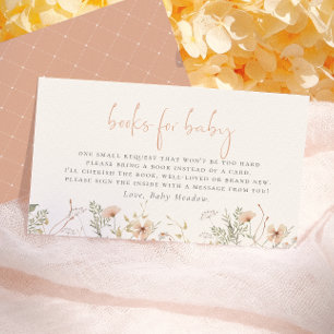 Carte D'accompagnement Une petite fleur sauvage Boho Livres pour Baby Sho