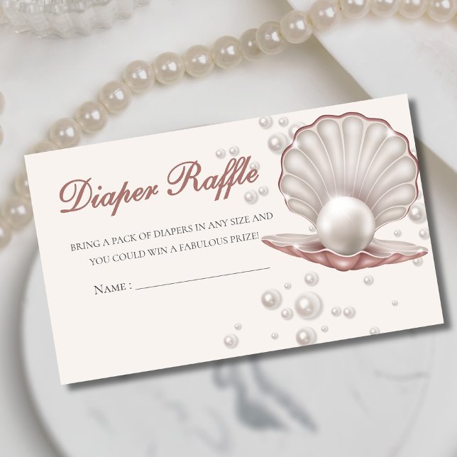 Carte D'accompagnement une petite perle sous le baby shower marin Baisse (Créateur téléchargé)