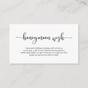 Carte D'accompagnement Une police noire moderne, un voeu de lune de miel