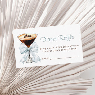 Carte D'accompagnement Une Tini Un Martini Tombola de Couches Baby Shower