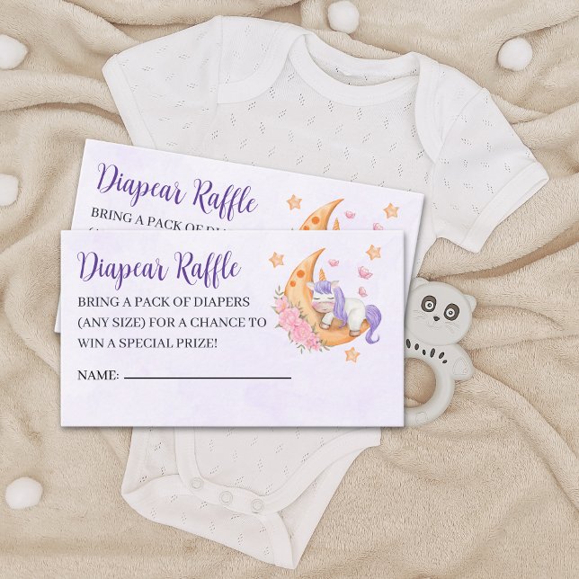 Carte D'accompagnement Unicorn Baby Shower Girl (Créateur téléchargé)