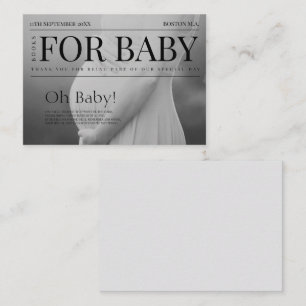Carte D'accompagnement Unique Magazine Baby shower photo Livres pour bébé