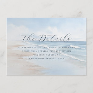 Carte D'accompagnement Vagues bleues paisibles de la plage