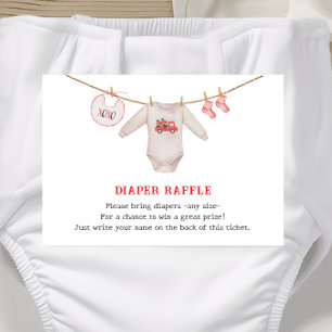 Carte D'accompagnement Valentine Heart Girl Baby shower Déchets Raffle