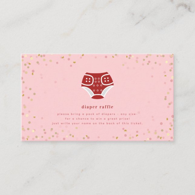 Carte D'accompagnement Valentine Red Pink Baby shower de caleçon Enclo (Devant)
