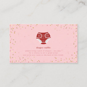 Carte D'accompagnement Valentine Red Pink Baby shower de caleçon Enclo