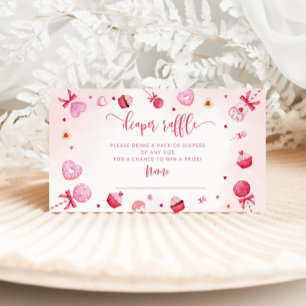 Carte D'accompagnement Valentines billet de tirage au sort de coeur rose