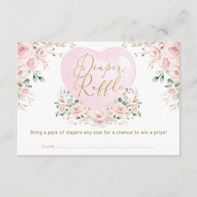 Carte D'accompagnement Valentines Coeur Balloon Déchets Raffle Baby (Devant)