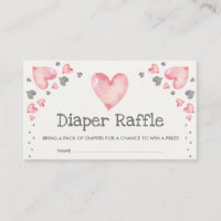 Valentines Coeur Déchets Raffle Argent Rose
