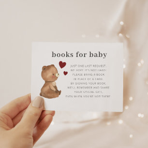 Carte D'accompagnement Valentines Livres d'ours pour bébé