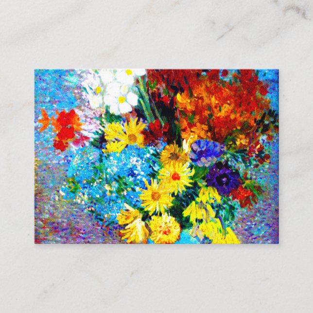 Carte D'accompagnement Van Gogh Flowers dans un Vase Bleu (Devant)