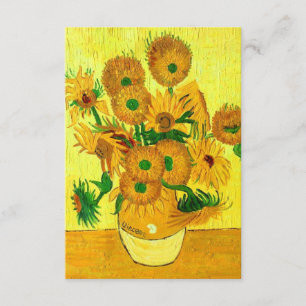 Carte D'accompagnement Van Gogh Sunflowers